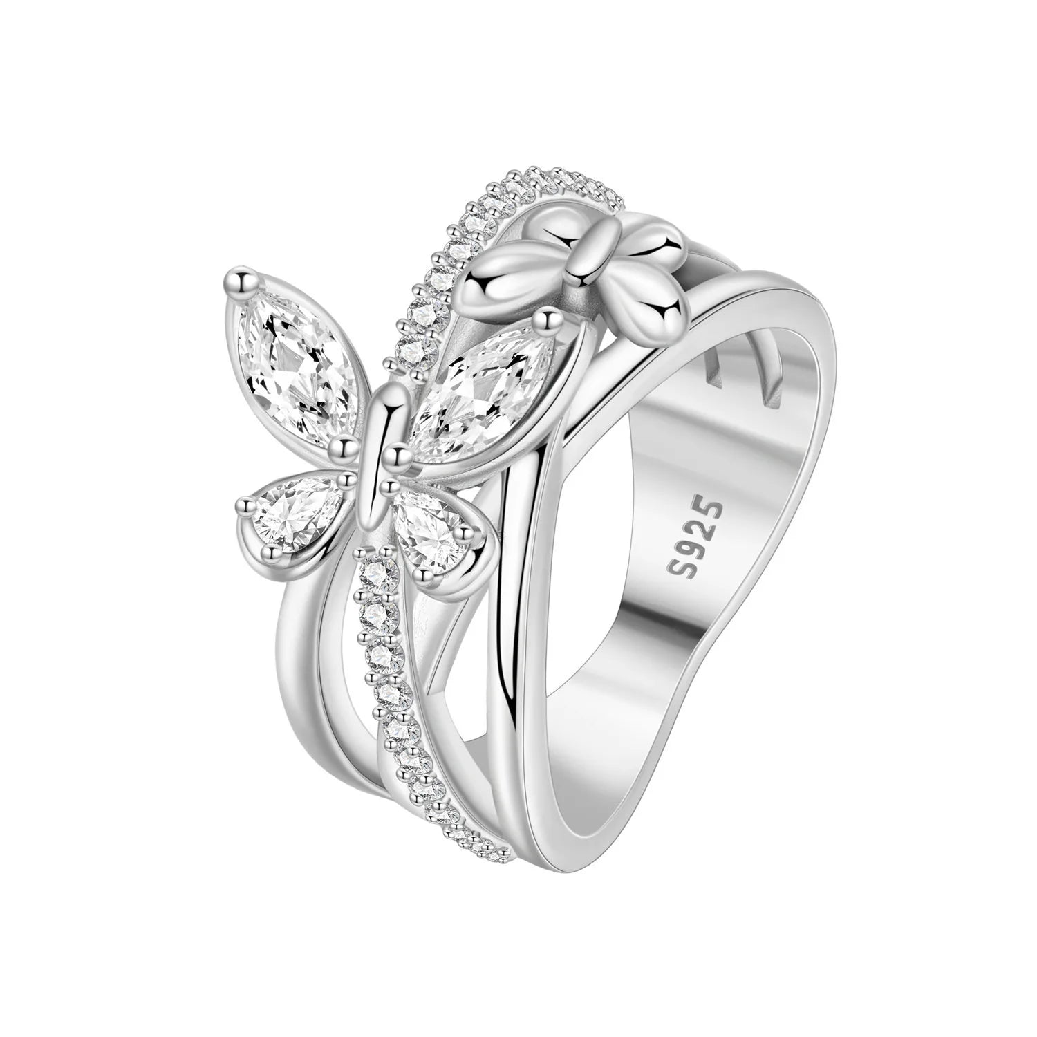 Blue Butterfly Open Ring