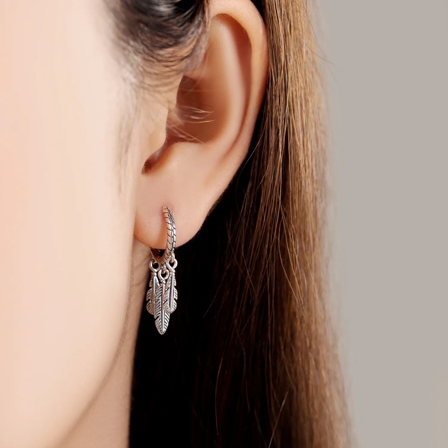 Dreamcatcher Feather Drop Hoops