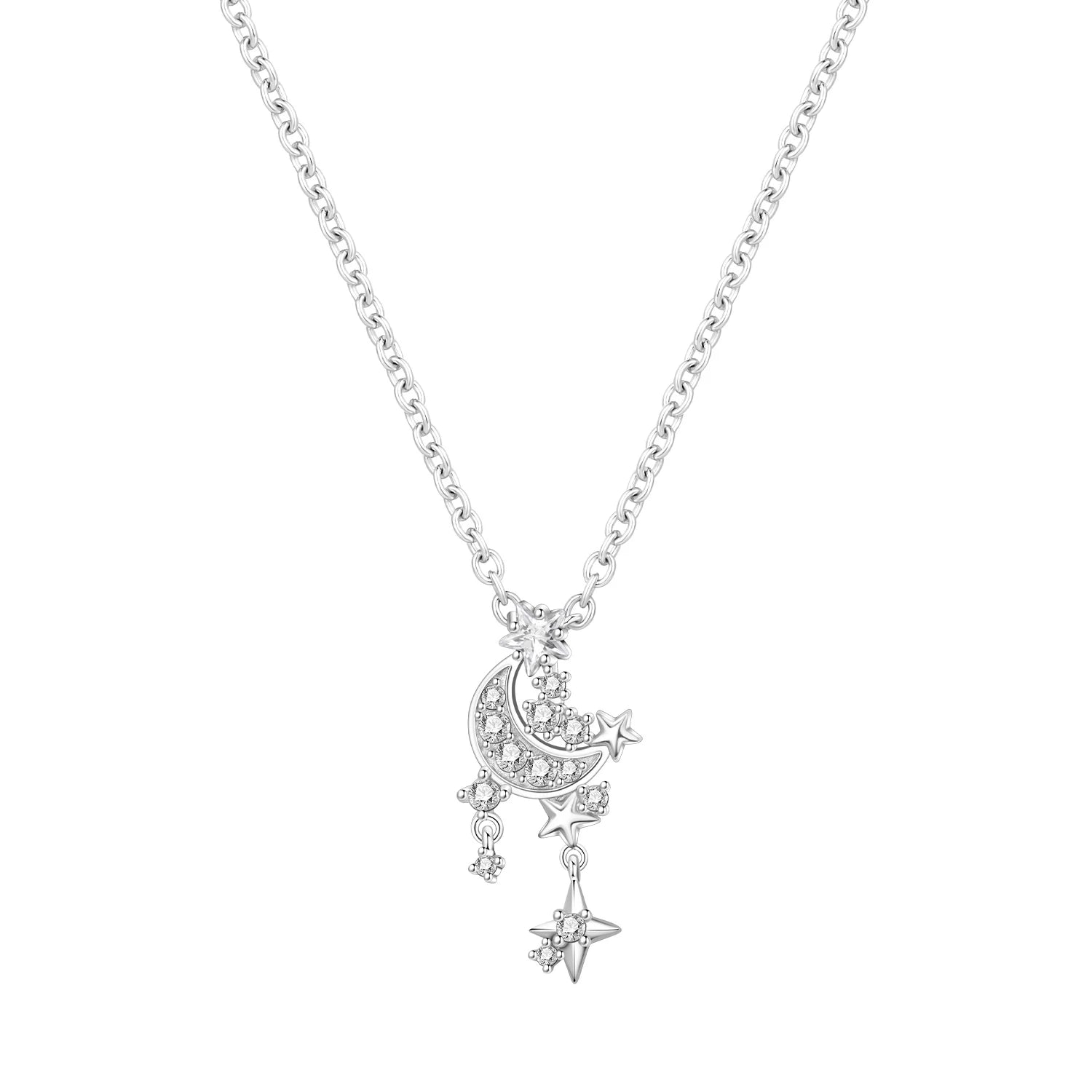 Moon & Falling Stars Necklace