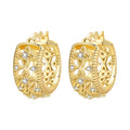 Vintage Filigree Huggie Hoops