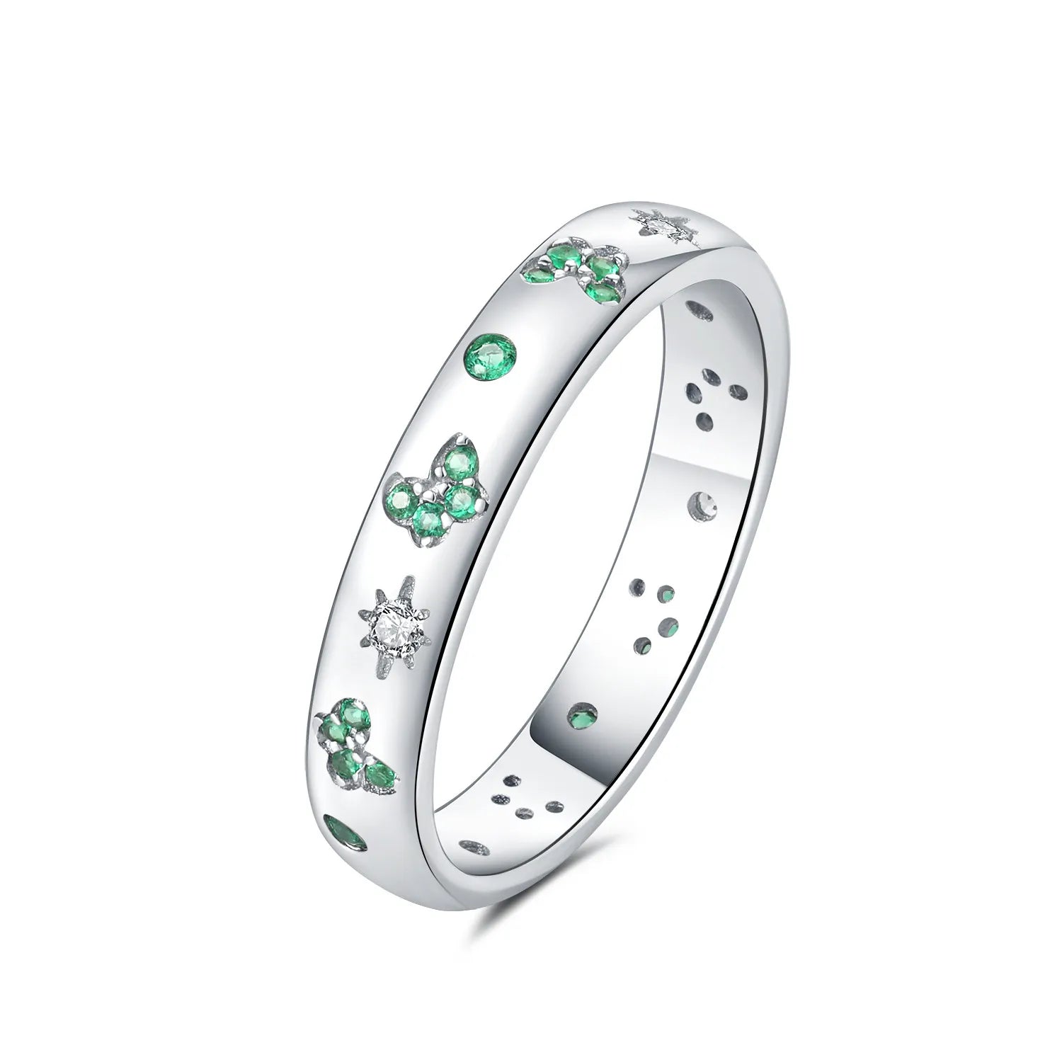 Green Butterfly Scatter Ring
