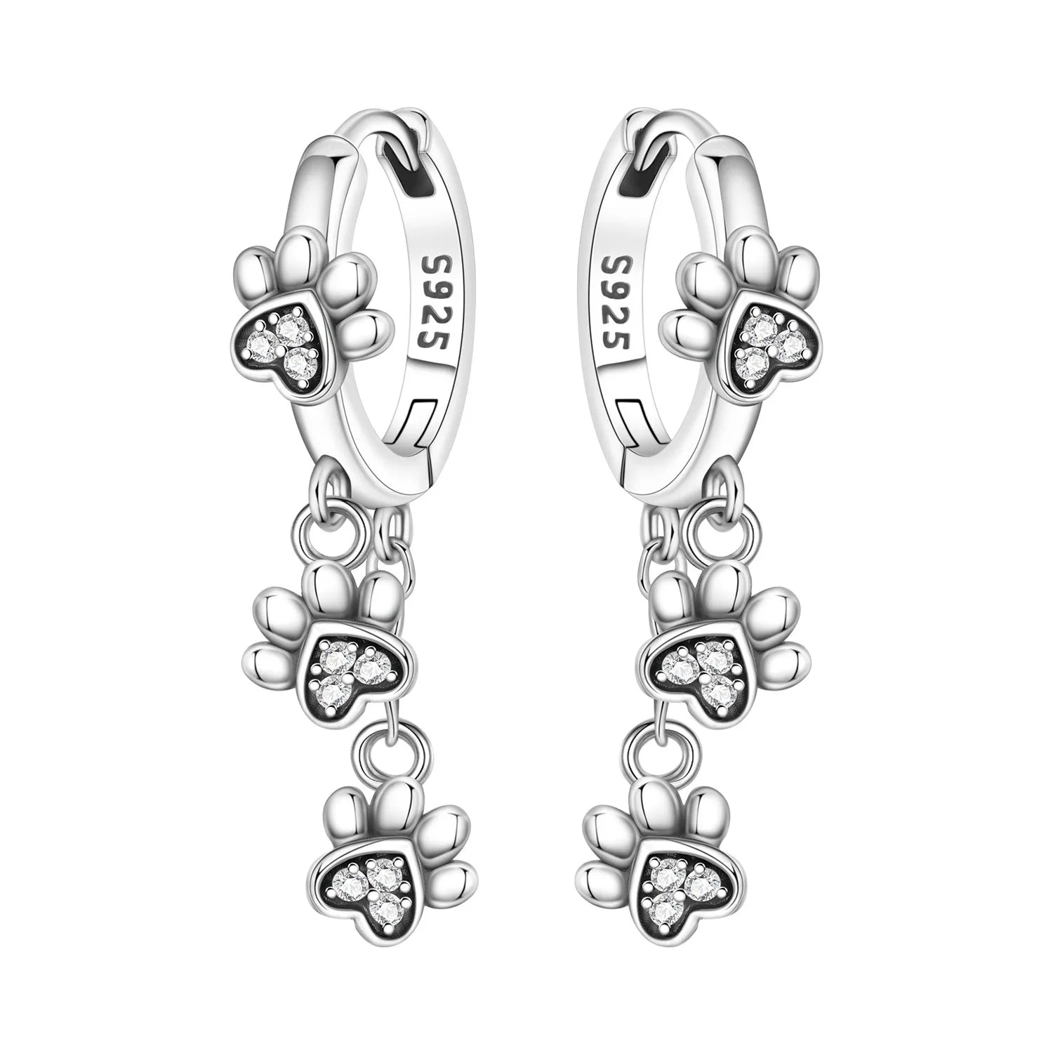 Lovely Paws Hoop Earrings