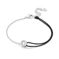 Black Cord & Circle Bracelet