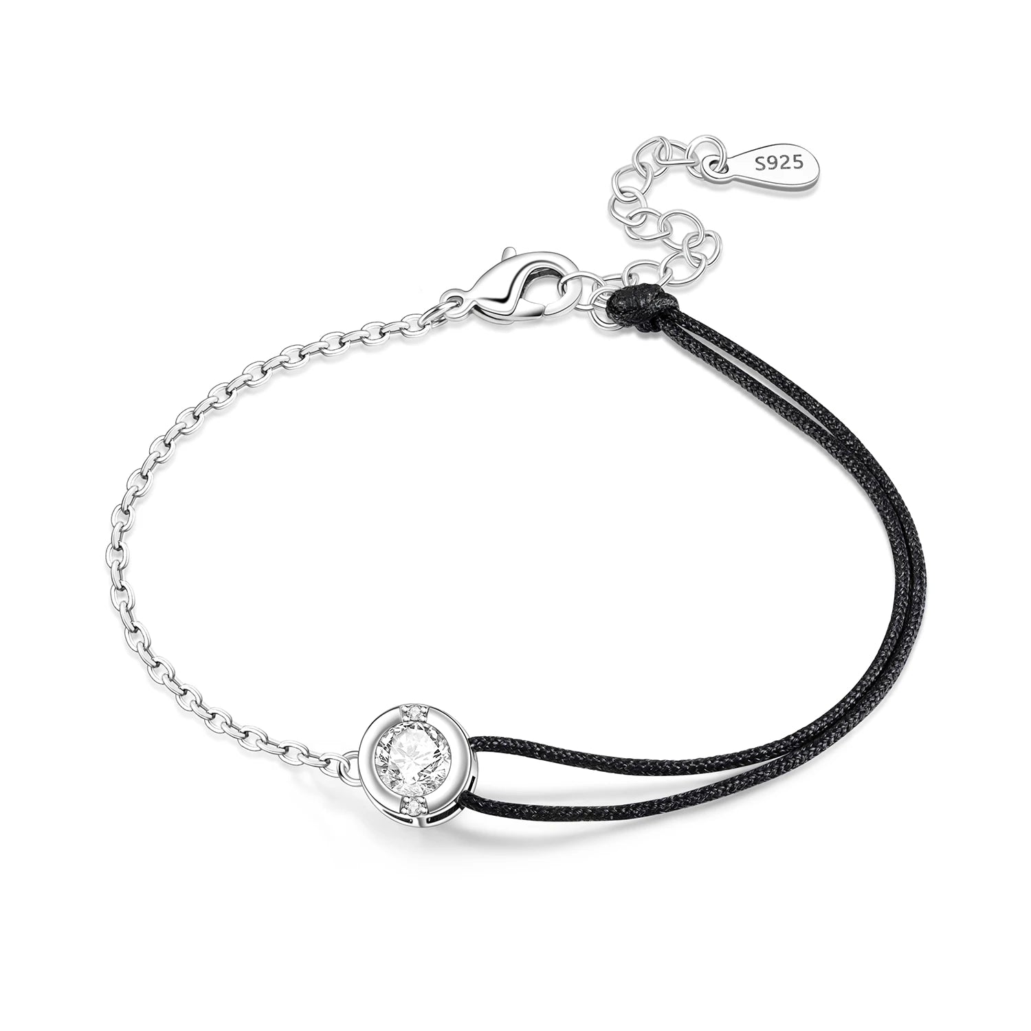 Black Cord & Circle Bracelet