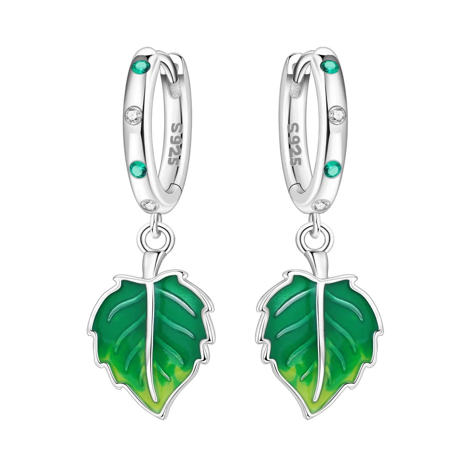 Leaf Hoop Earrings