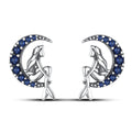 Mermaid Moon Coin Studs