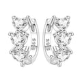 Crystal Crown Heart Drop Hoops