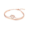 Rose Gold Open Heart Bangle