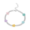 Pastel Flower Curb Bracelet