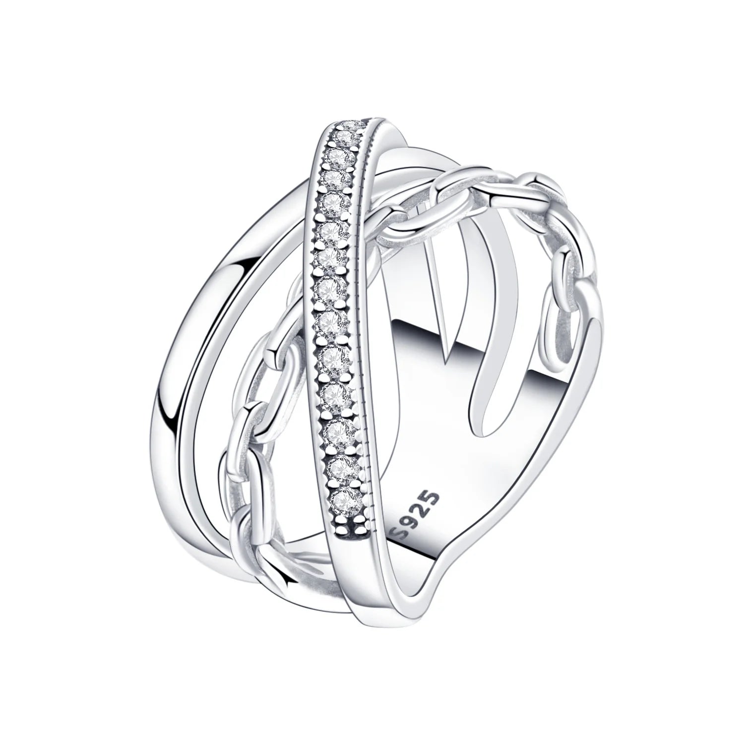 Triple Chain Layer Ring