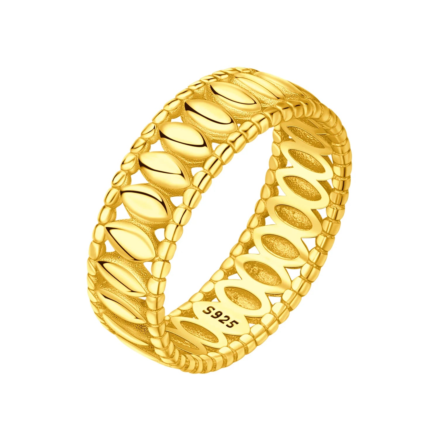 Gold Oval Cutout Band