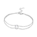 Oval Crystal Double-Strand Bracelet