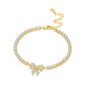Pavé Bow Tennis Bracelet
