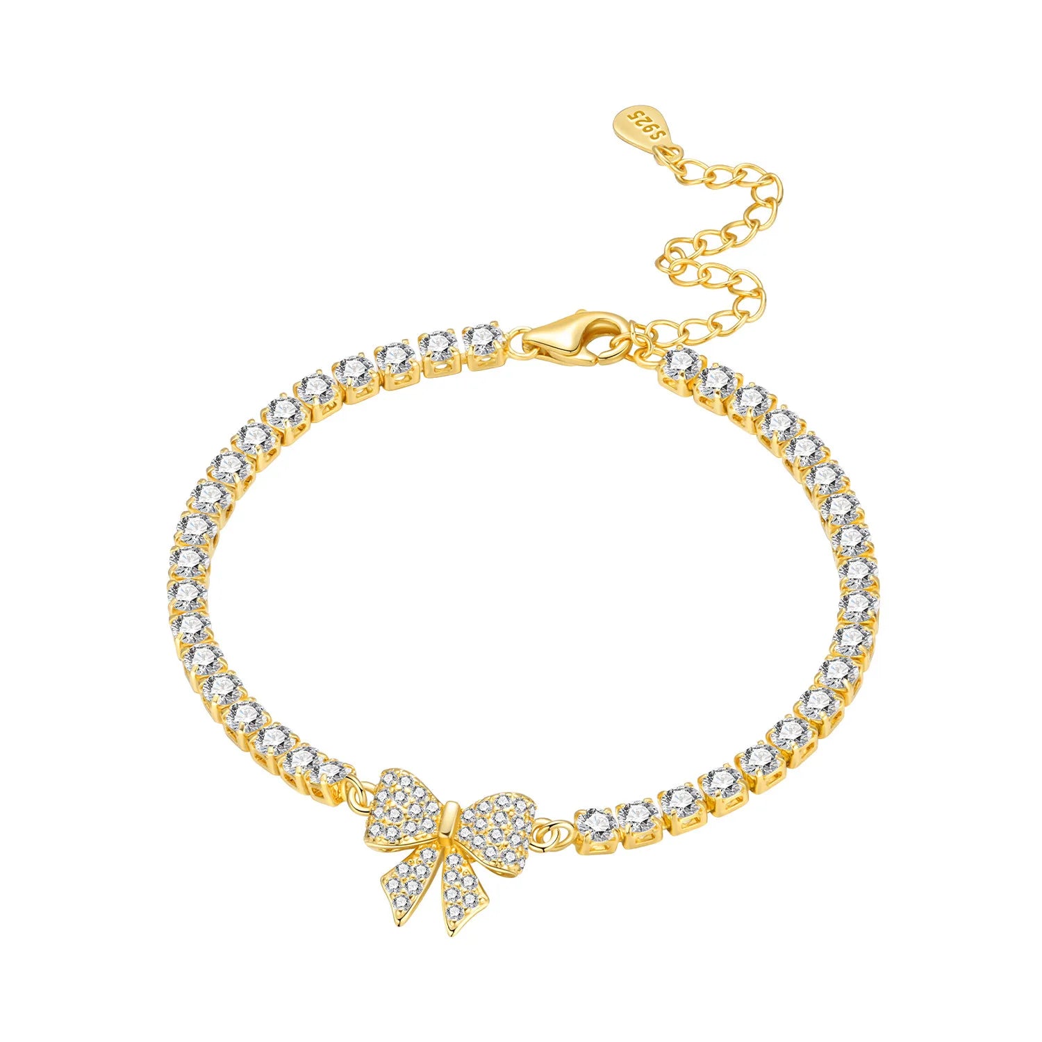 Pavé Bow Tennis Bracelet
