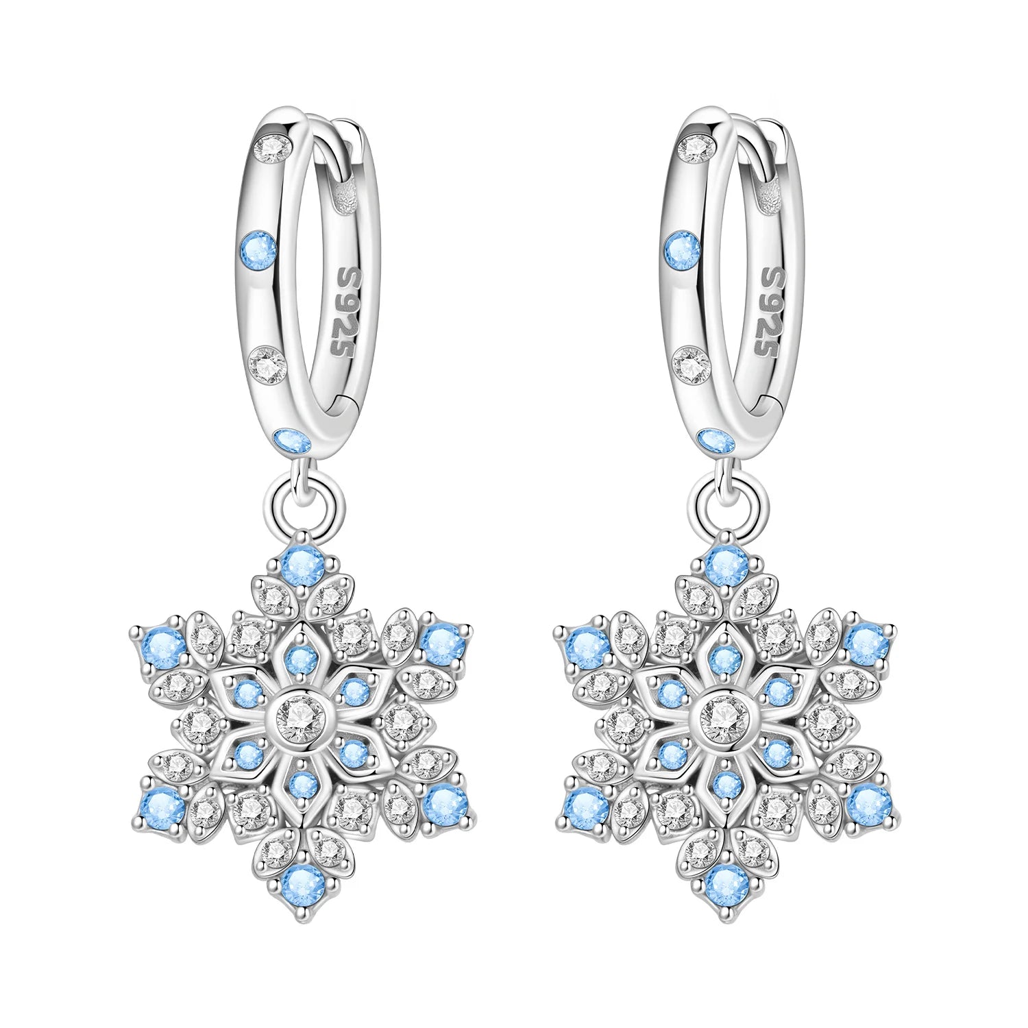 Snowflake Hoop Earrings