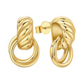 Braided Knot Drop Hoops