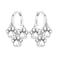 Paw Cluster Hoop Earrings