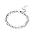 Classic Silver Curb Chain Bracelet